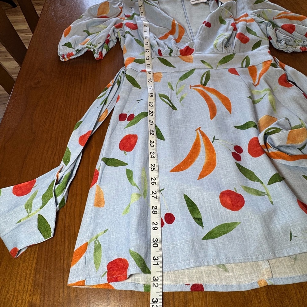 Finders Keepers Fruit Print V-Neck Mini Dress - Picture 9 of 13